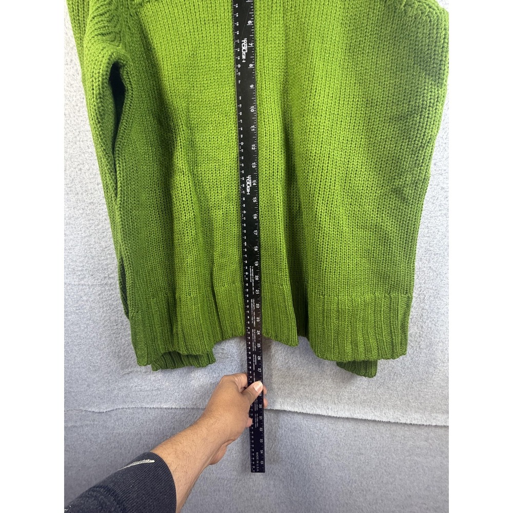 Faded Glory Sweater Womens XL Green Turtleneck Cable Knit Pullover Long Sleeve - Picture 6 of 9